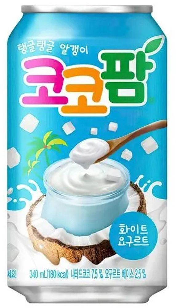 Газированный напиток Haitai Coco Palm Yogurt "Йогурт и Кокос" 0.34 - банка