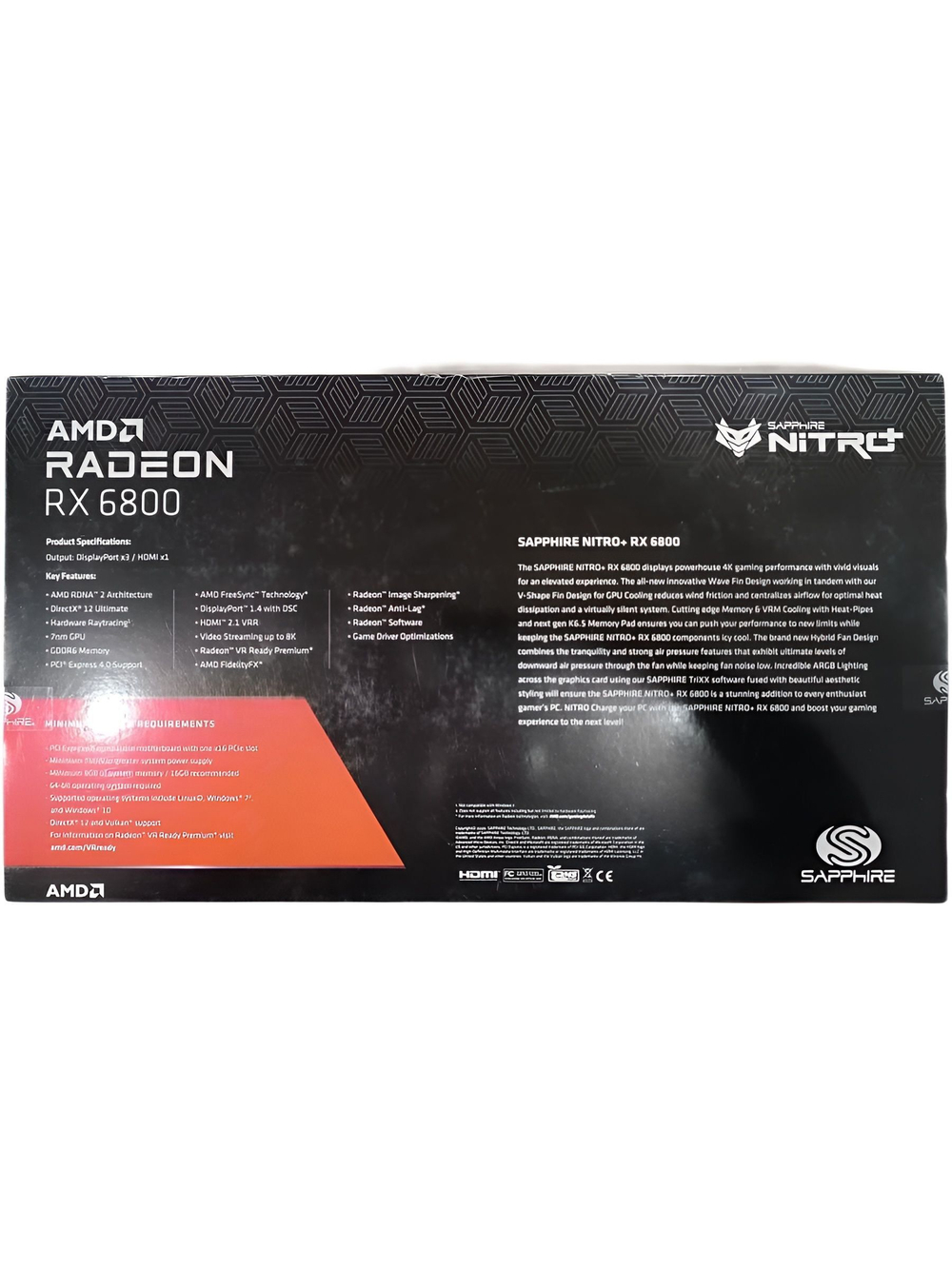 Видеокарта Sapphire AMD Radeon RX 6800 NITRO+ 16Gb