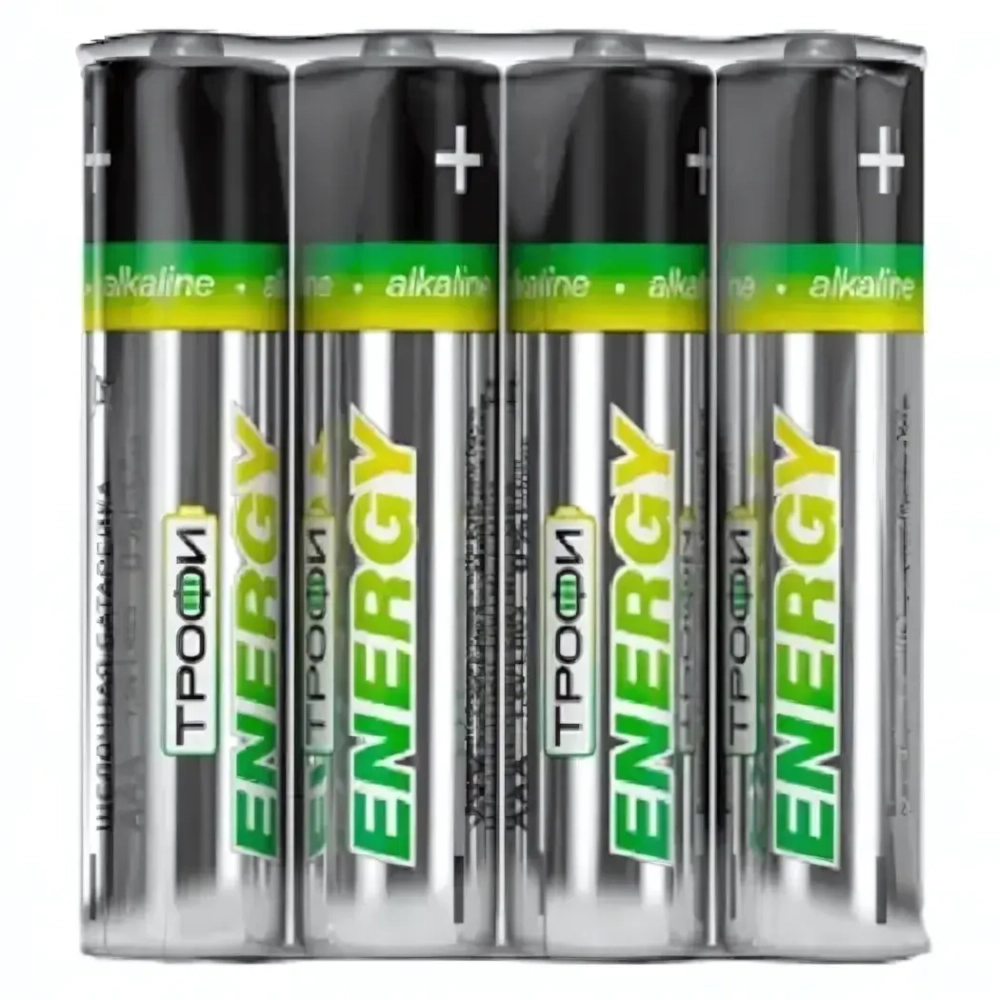 Батарейка алкалиновая Трофи Energy LR 3, тип ААА, б/б 4S (60/960)