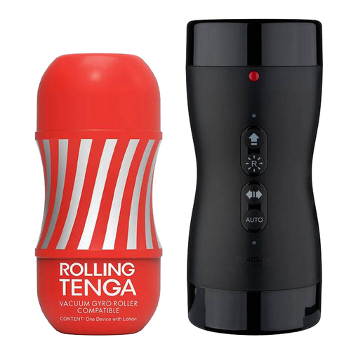 Набор мастурбатор + устройство для вращения и создания вакуума Tenga Vacuum Gyro Roller Vibrator VGR-003S