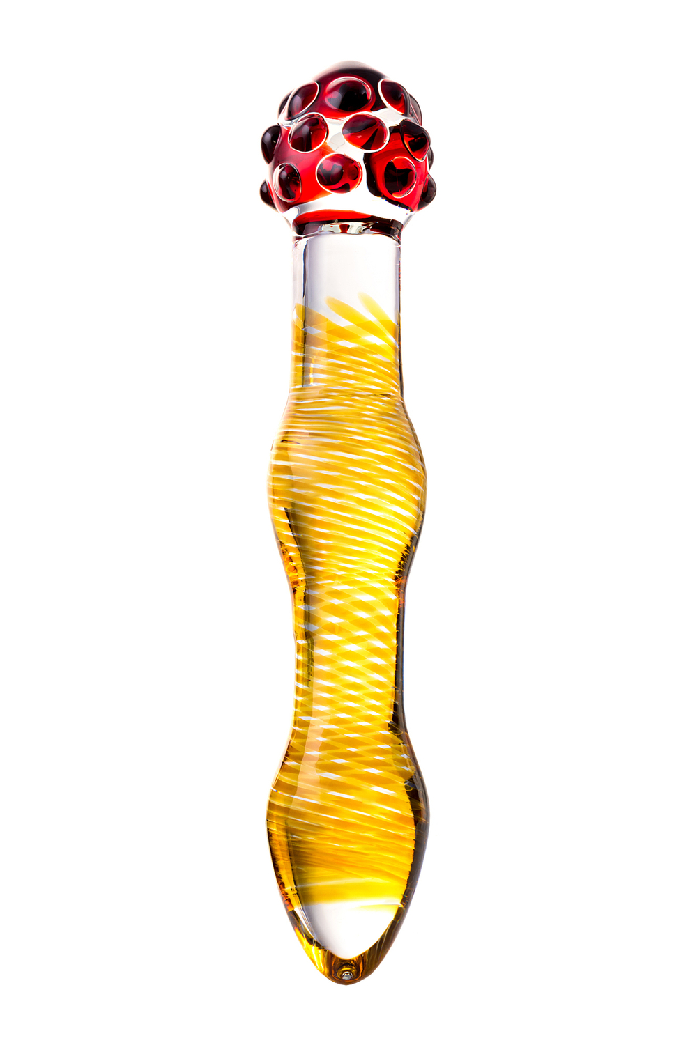 Фаллоимитатор Sexus Glass стеклянный желтый 18 см