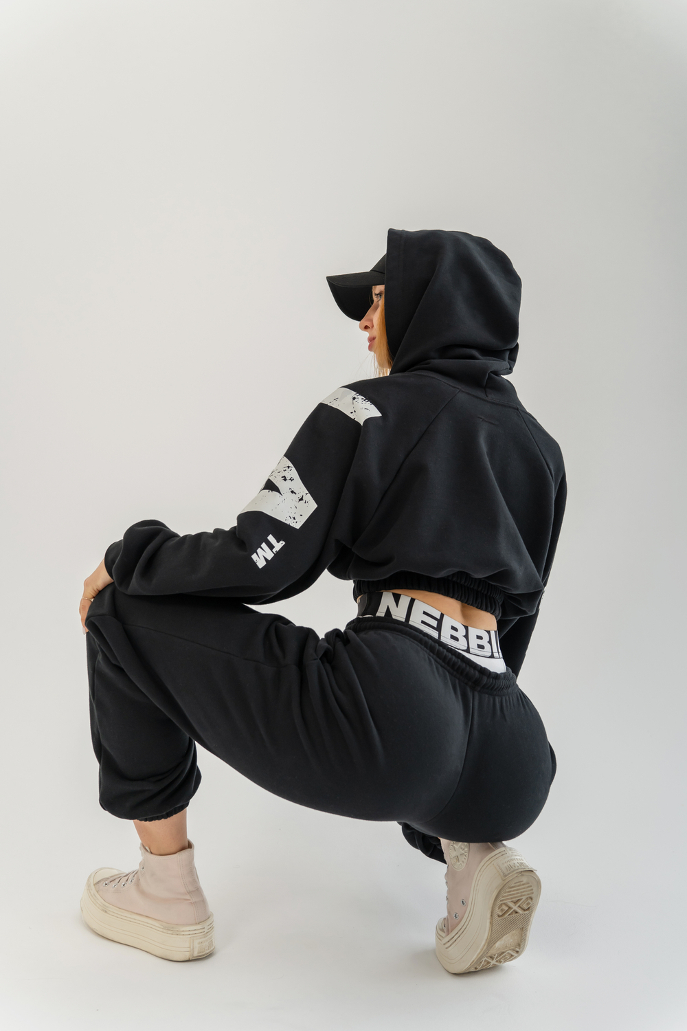 СПОРТИВНЫЕ GYM SWEATPANTS MUSCLE MOMMY 623 ЧЕРНЫЕ