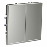 Выключатель двухклавишный с подсветкой без рамки Voltum S70 VLS020205
