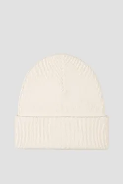 Шапка LEVI'S WOMEN'S BACKPATCH BEANIE WHITE SWAN