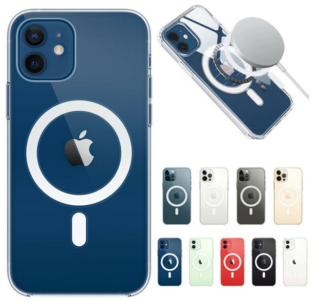 AV-Retail / Чехол силиконовый прозрачный с MagSafe для iPhone 12/12 Pro