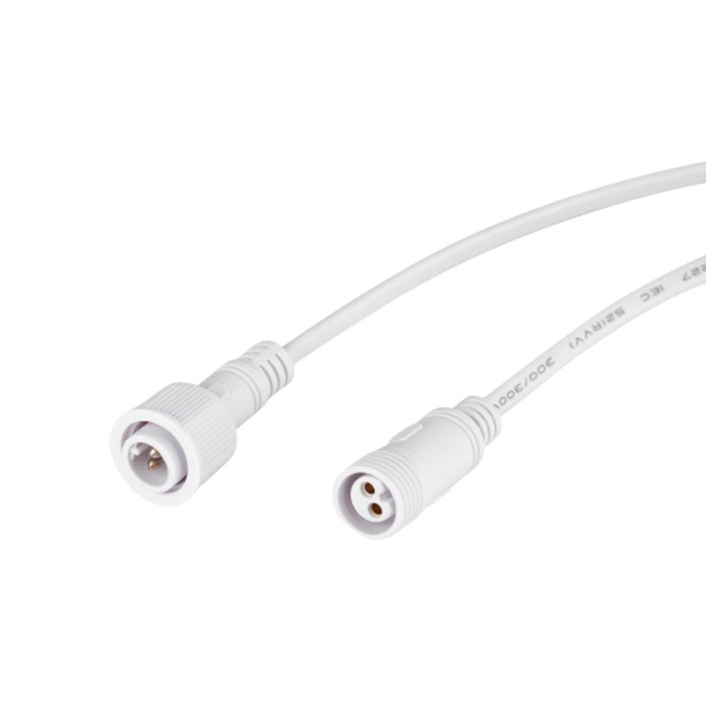 Кабель соединительный для линейного светильника ЭРА Cable-DCWP-2pin (PP2)-M15-MF-1m 1 м | Аксессуары для фито светильников