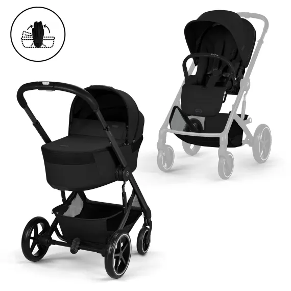 Детская коляска Cybex Balios S Lux BLK 2 в 1 Moon Black