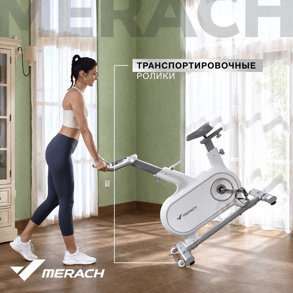 Электромагнитный спин-байк DFC MERACH B-MR-S06W1 до 120 кг / Bluetooth