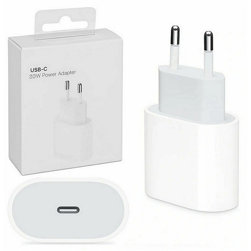 Сетевое зарядное устройство Apple 20W USB-C Power Adapter, белый (MHJE3ZM/A), (MUVV3ZM/A)