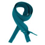 Молния потайная (скрытая) SBS Т3 (3 мм) 1 зам., н/раз., 55 см, S-877, бирюзовый темн., уп. 50 шт