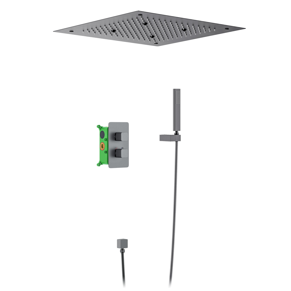 Душевая система встроенная с термостатом Petruma SX-5029/18SM Черное золото