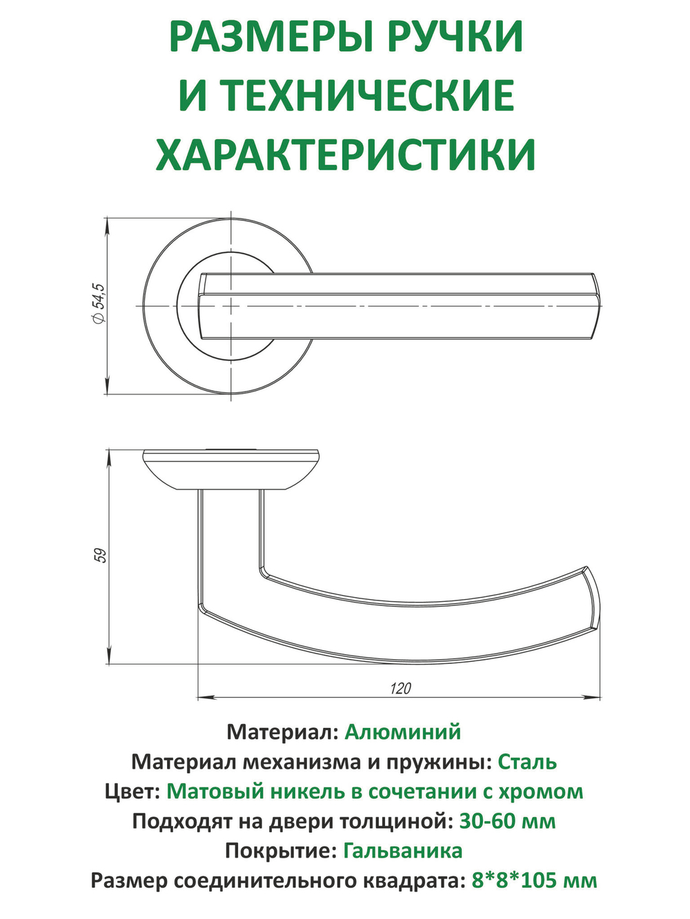 Дверная ручка межкомнатная