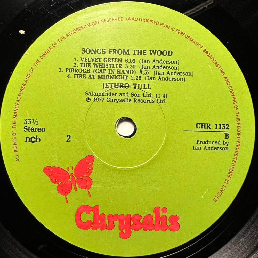 Jethro Tull - Songs From The Wood (Швеция 1977г.)