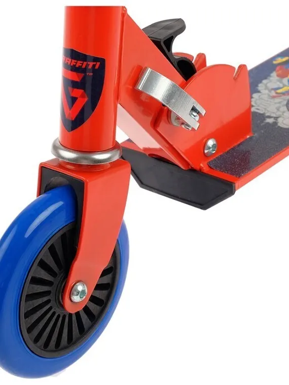 Самокат-снегокат зимний 2 в 1 Super Rider, цвет красный
