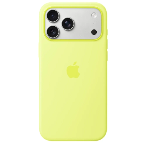 Силиконовый чехол Apple Silicone Case with MagSafe для iPhone 17 Pro Max, Neon Yellow