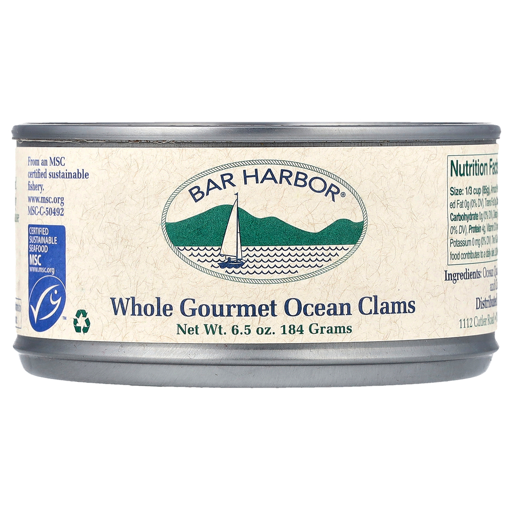 Bar Harbor, цельные океанические моллюски, 184 г (6,5 унции)