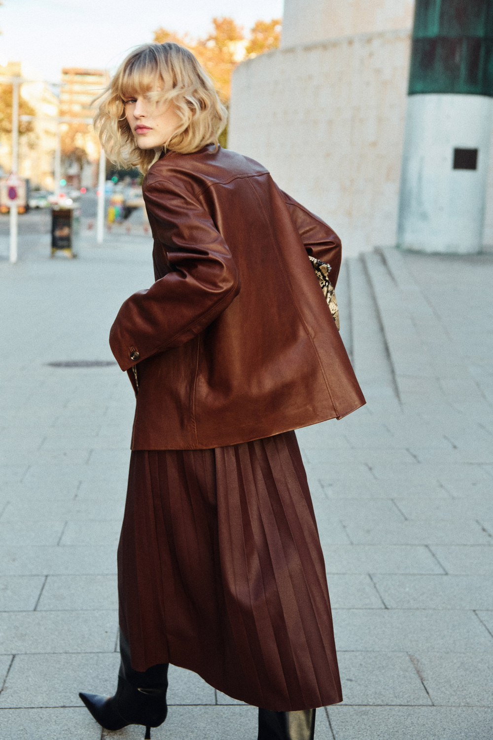 Плиссированная юбка миди - H&M
