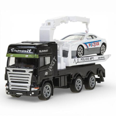 Игрушка автотрейлер инерционный с машинками, W2215-7A