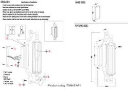 Бра Crystal Lux TOMAS AP1 BRASS