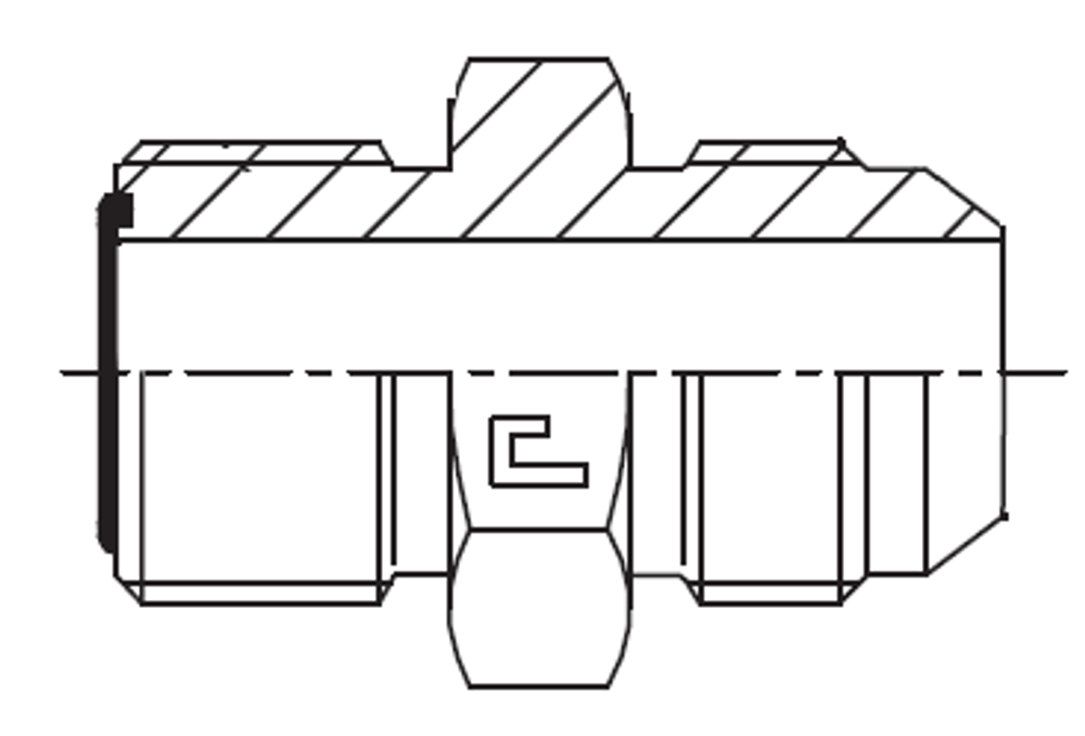 Адаптер AS D06 ORFS 9/16 - JIC 7/16