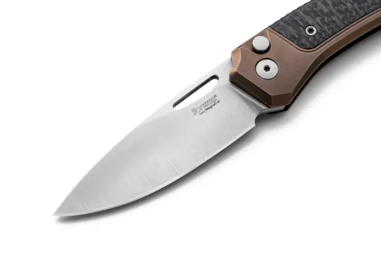 Нож складной Lion Steel Twain TW BR CF - сталь MagnaCut, бронзовый титан на рукояти