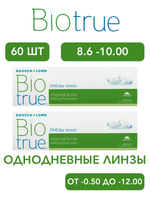 Однодневные контактные линзы Biotrue ONEday (комплект 60 линз)