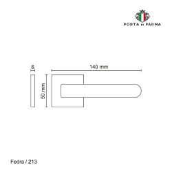 Ручка раздельная PORTA DI PARMA Fedra CP хром