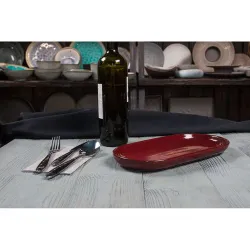 Блюдо овальное 29,5*14 см h2,6 см Evolution Dark Red P.L. Proff Cuisine [1]