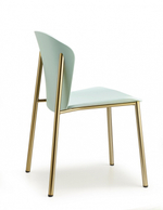 Стул деревянный Scab Design Finn Metal Wood, матовое золото, бук матовый аквамарин