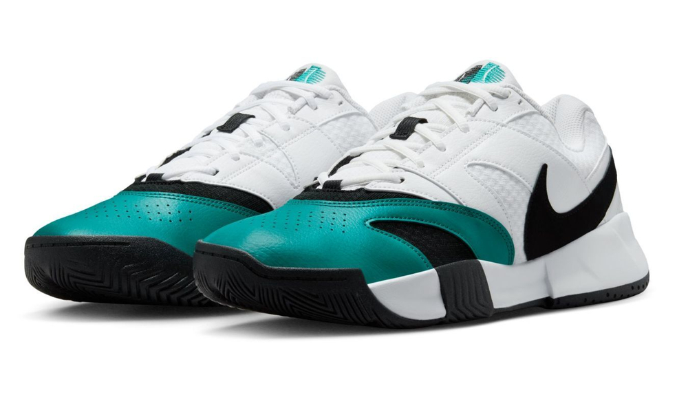 Мужские кроссовки теннисные Nike Court Lite 4 - white/black/radiant emerald