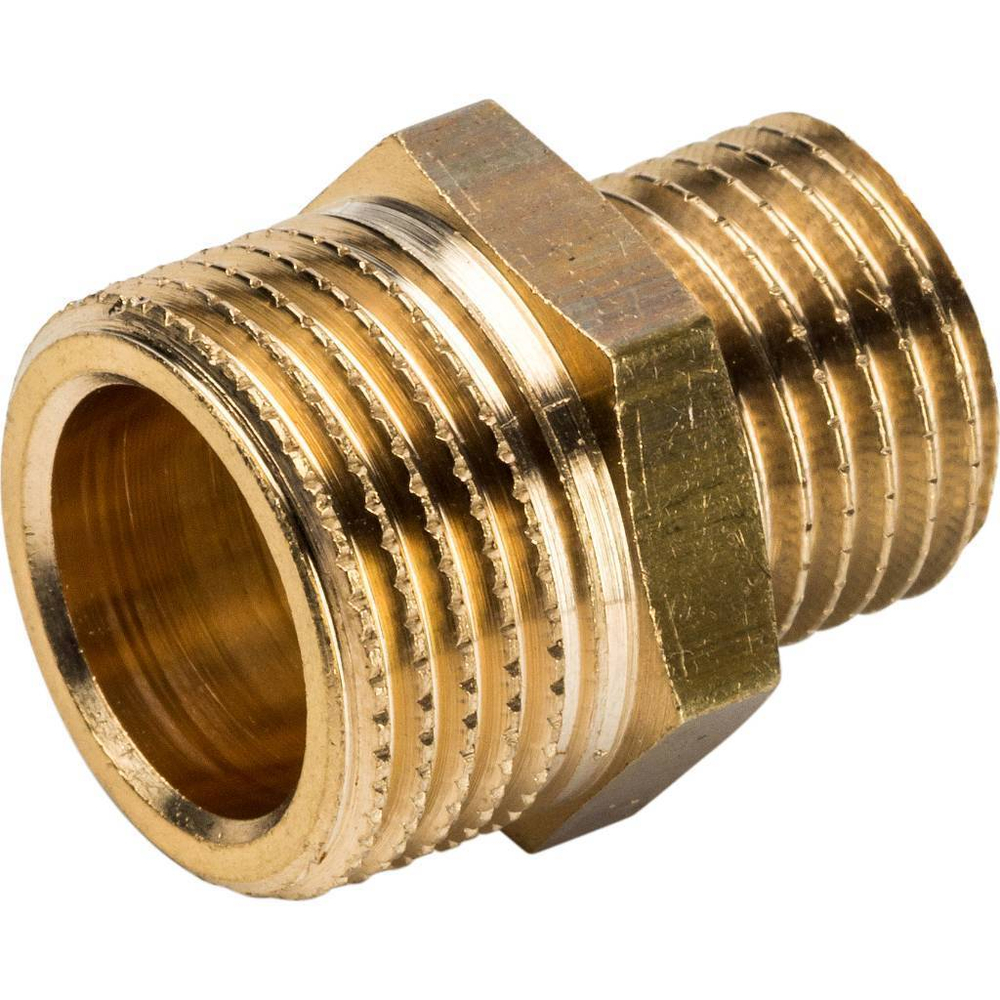Ниппель STOUT переходной 3/8"x1/4" НР/НР
