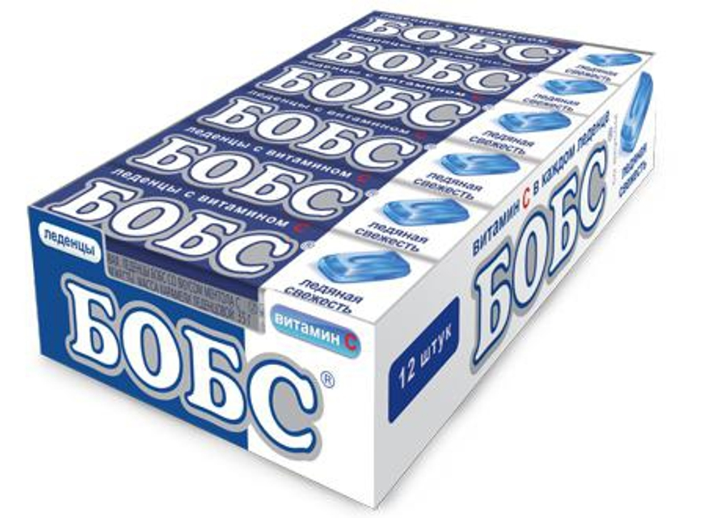 Леденцы БОБС ледяная свежесть 35гр*12шт (24бл)  BS-3-8