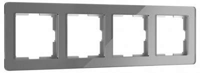 Рамка на 4 поста Werkel Acrylic (графит) W0042704