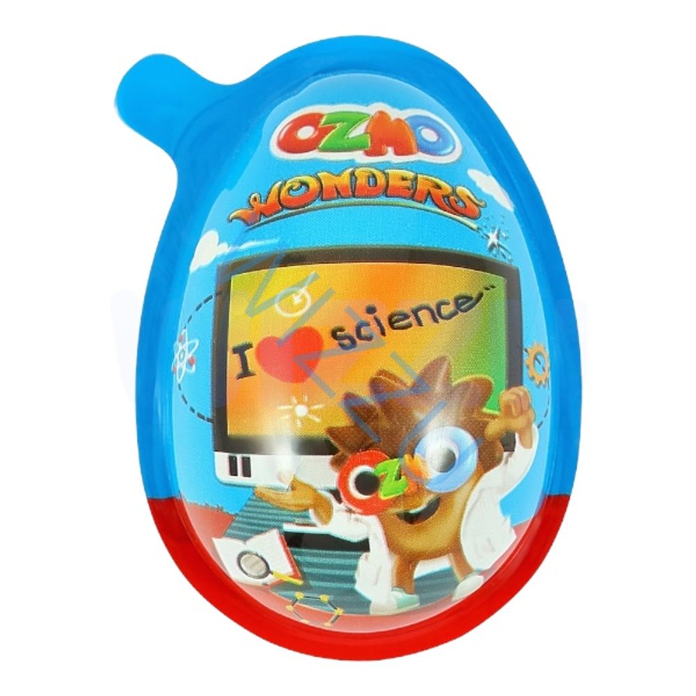 Яйцо пластиковое с игрушкой Ozmo Wonders с шок ореховой начинкой 20 г