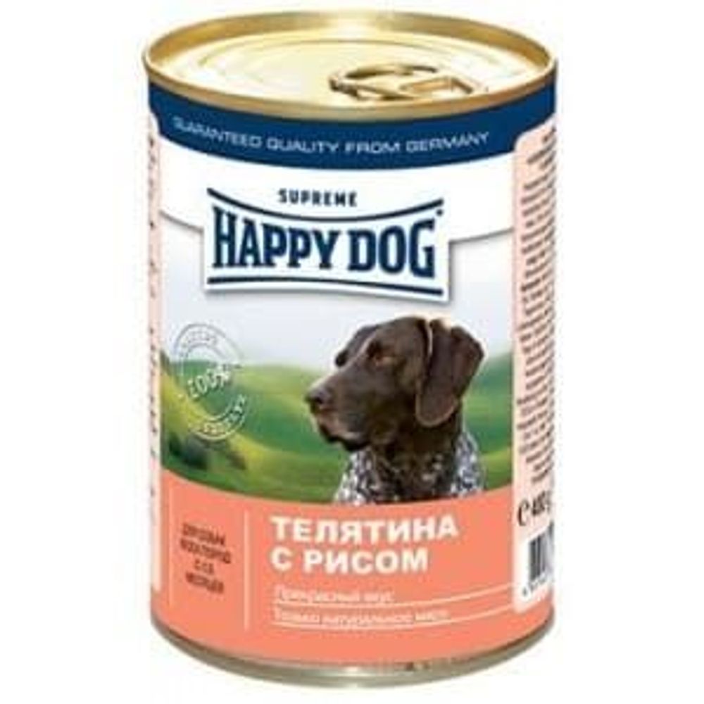 Хэппи Дог кон.д/собак Телятина/рис 400гр (НФКЗ) Хэппи Дог кон.д/собак Телятина/рис 400гр (НФКЗ)