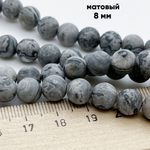 Доломит матовый бусины, диаметр 8,5-8,7 мм, цена за 21-22 шт (1/2 нити)