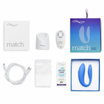 Голубой вибромассажер 7,7см для пар с пультом ДУ We-Vibe Match Couples Vibrator Blue SNATSG5