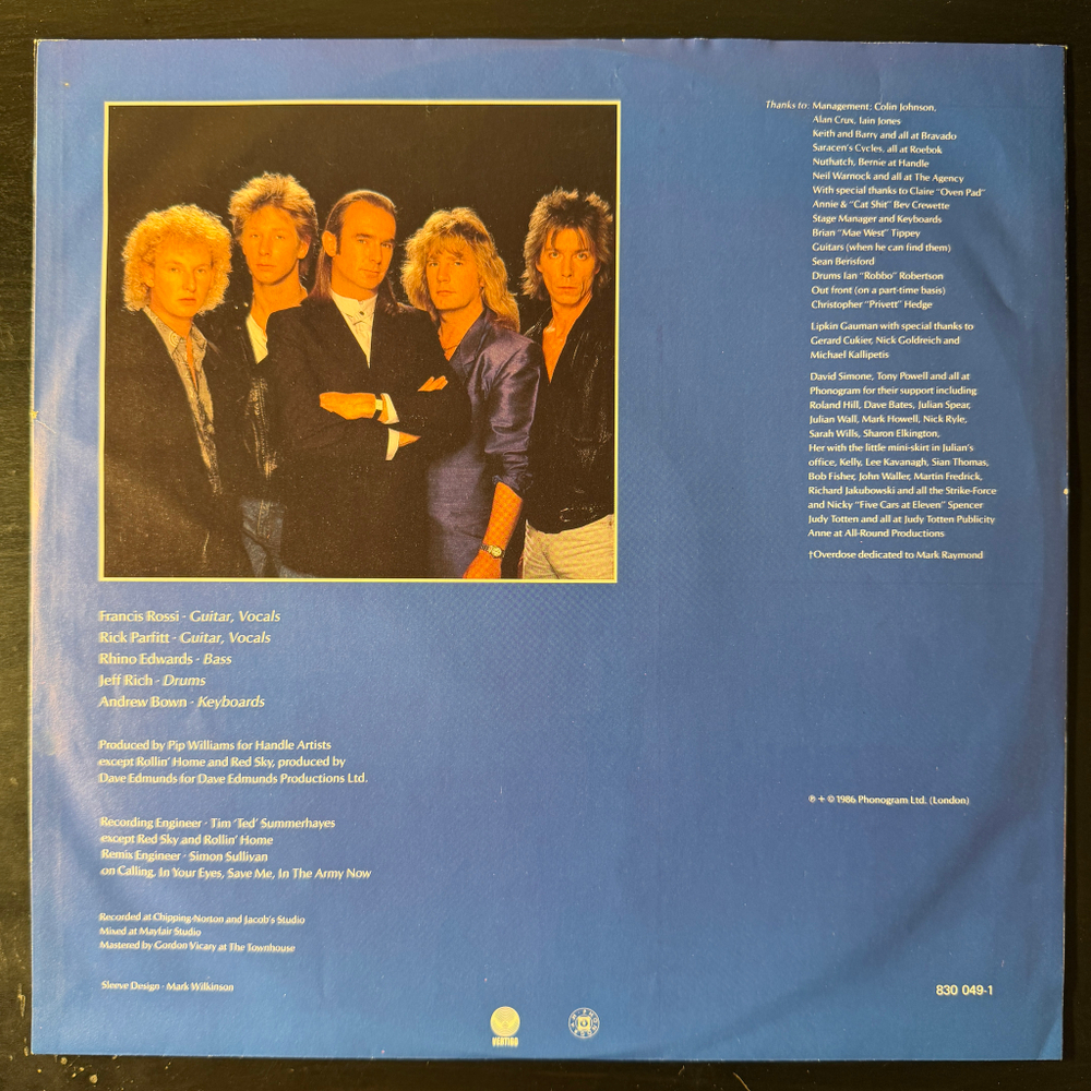 Status Quo - In The Army Now (Голландия 1986г.)