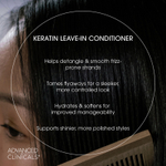Advanced Clinicals, Keratin Smooth & Shine, несмываемый кондиционер для гладкости и блеска волос, 237 мл (8 жидк. унций)