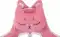 Кресло игровое Knight Kitty/F W Fabric розовый/молочный с подголов. крестов. пластик подст.для ног пластик белый