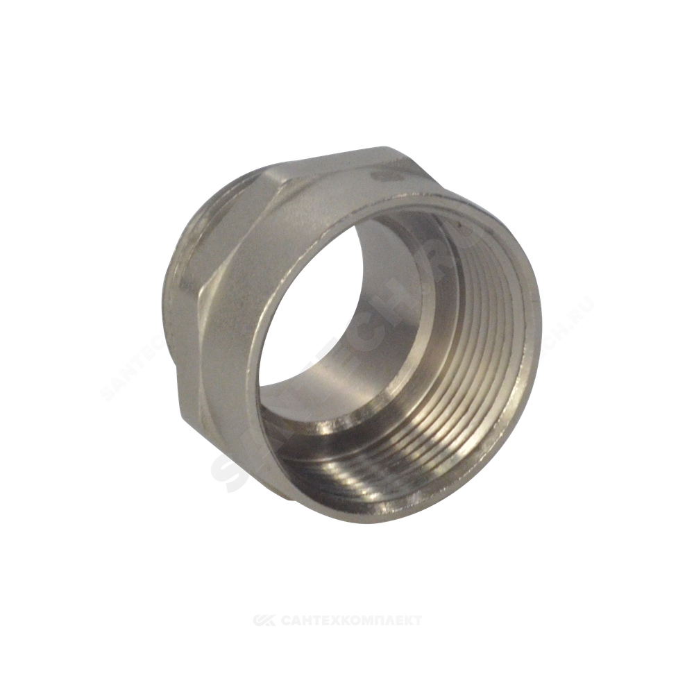 Переход латунь никель Ду 40х20 (3/4"х1 1/2") ВР/НР SantechSystems