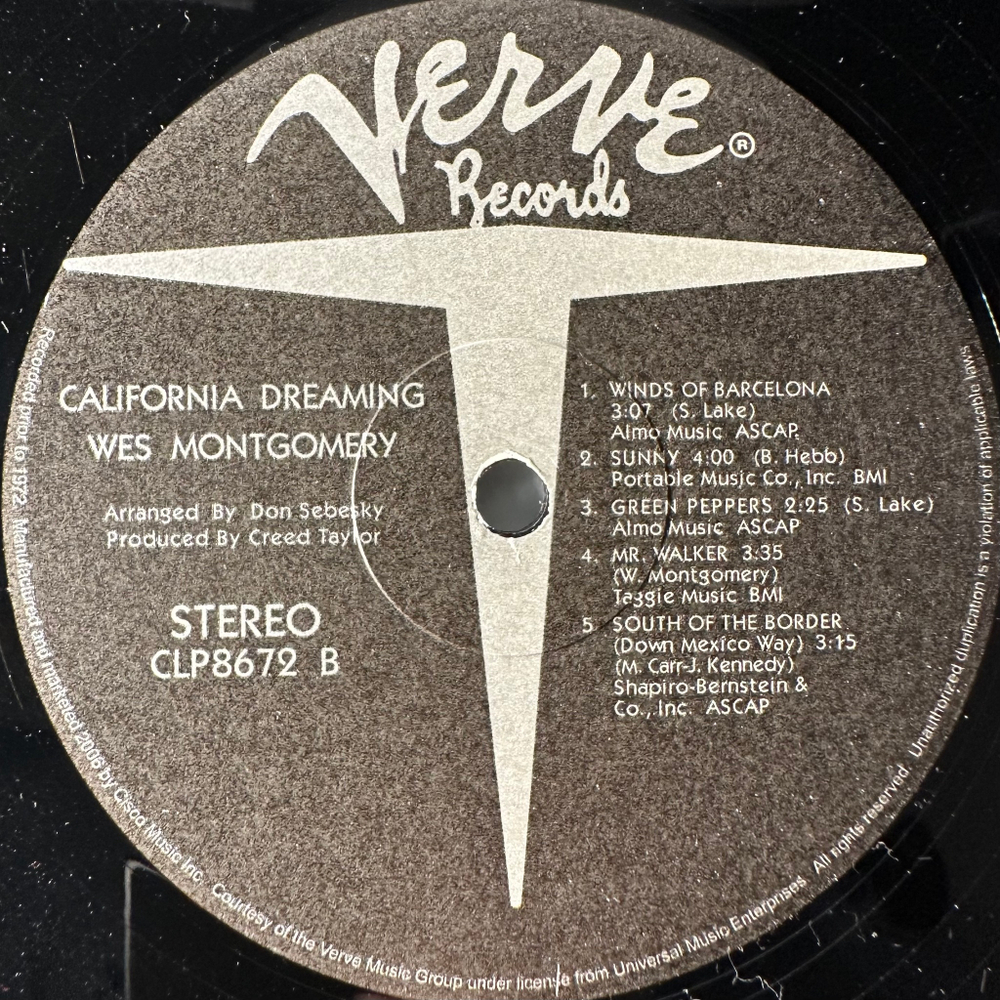 Wes Montgomery ‎– California Dreaming (США 2007г.)