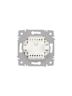 Выключатель 1-кл. СП Accent 6-102-09 10А IP20 250В с подсветкой AL/CU титан Intro Б0063460