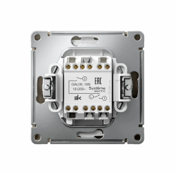ARTGALLERY 2-клавишный ВЫКЛЮЧАТЕЛЬ ДЛЯ ЖАЛЮЗИ, 2х сх.4, 10А, механизм, быстрозажим. клем., ШАМПАНЬ