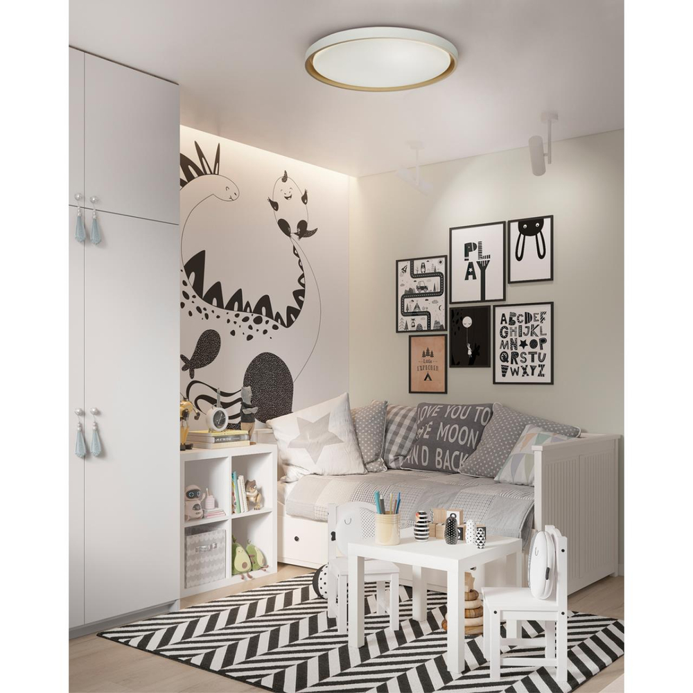 7645/ELN COLOR SN 158 Светильник пластик/белый/оранжевый LED 76Вт 3000/4000/6000К D520 IP43 CCT KISIL
