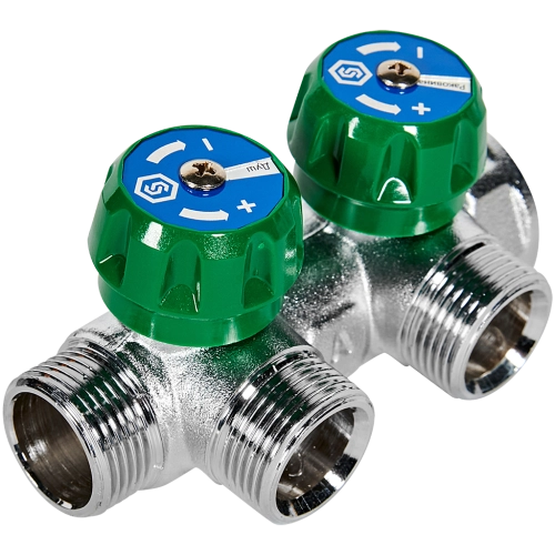 SMB-6850-343402 STOUT Коллектор регулирующий 3/4", 2 отвода 3/4"ЕК
