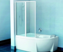 Шторка для ванны Ravak Supernova VSK2 Rosa 160 L белая + рейн 76L9010041