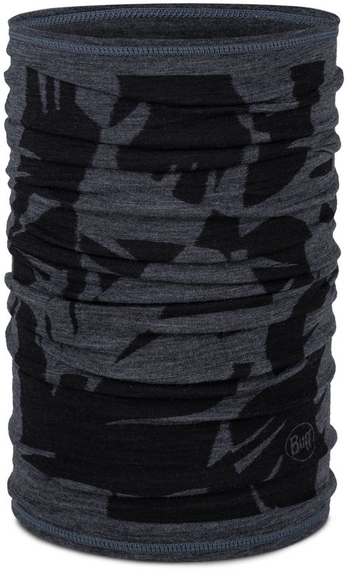 Шерстяной шарф-труба Buff Merino Lightweight Prints Rycal Graphite Фото 1