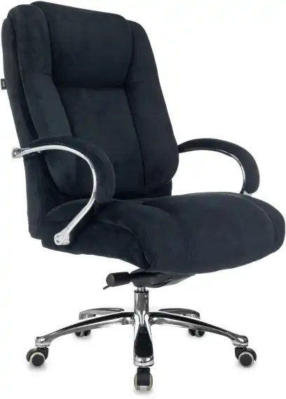 Кресло руководителя Бюрократ T-9925SL Fabric черный Holland 75 крестов. металл хром