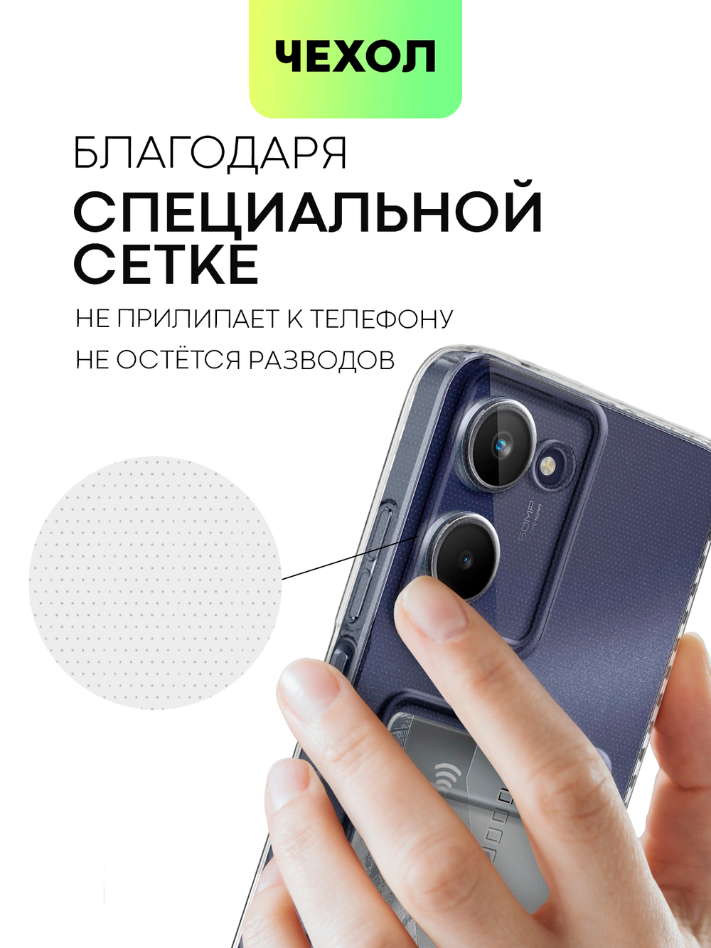 Чехол BROSCORP для realme 10 (арт. RM-10-TPU-01-POCKET)